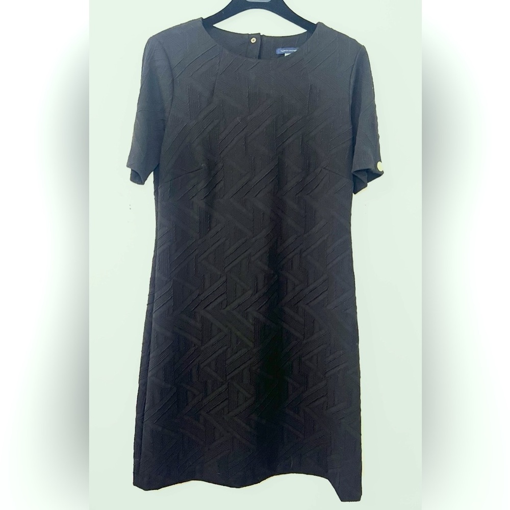 Tommy Hilfiger Black Geometric Short Sleeve Dress